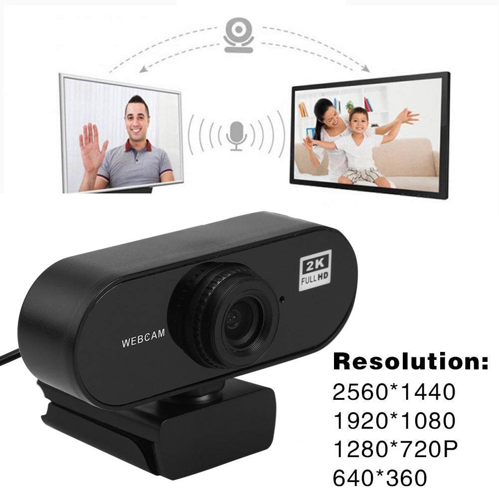 HD 2K Computer Camera USB Computer Webcam Conference Live Webcamer