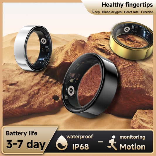 New LA380Smart Ring Heart Rate Blood Oxygen Sleep Monitoring Tracking Ring IP68Waterproof and Healthy