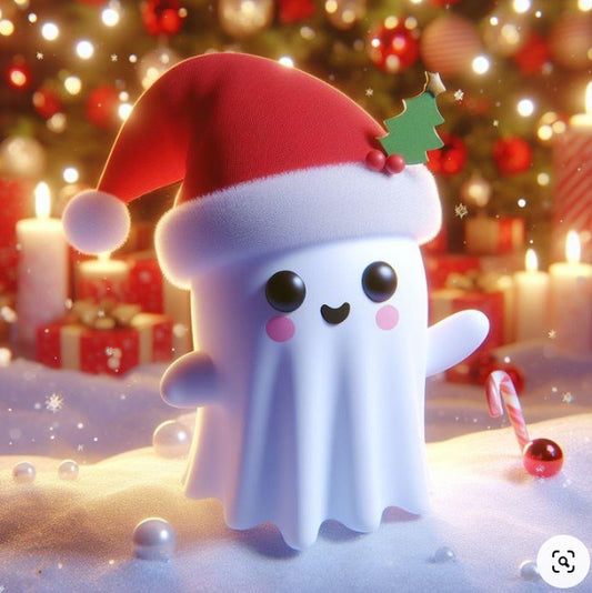 New Christmas Ghost Decoration Christmas Resin Craft Ornament Halloween Desktop Small Gift Gift